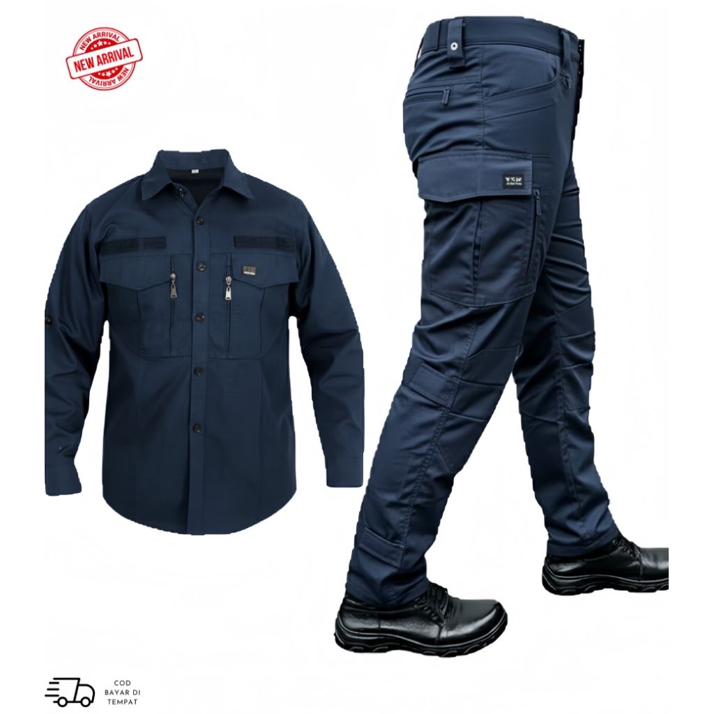 Setelan kemeja tactical kemeja w tac celana w tac panjang
