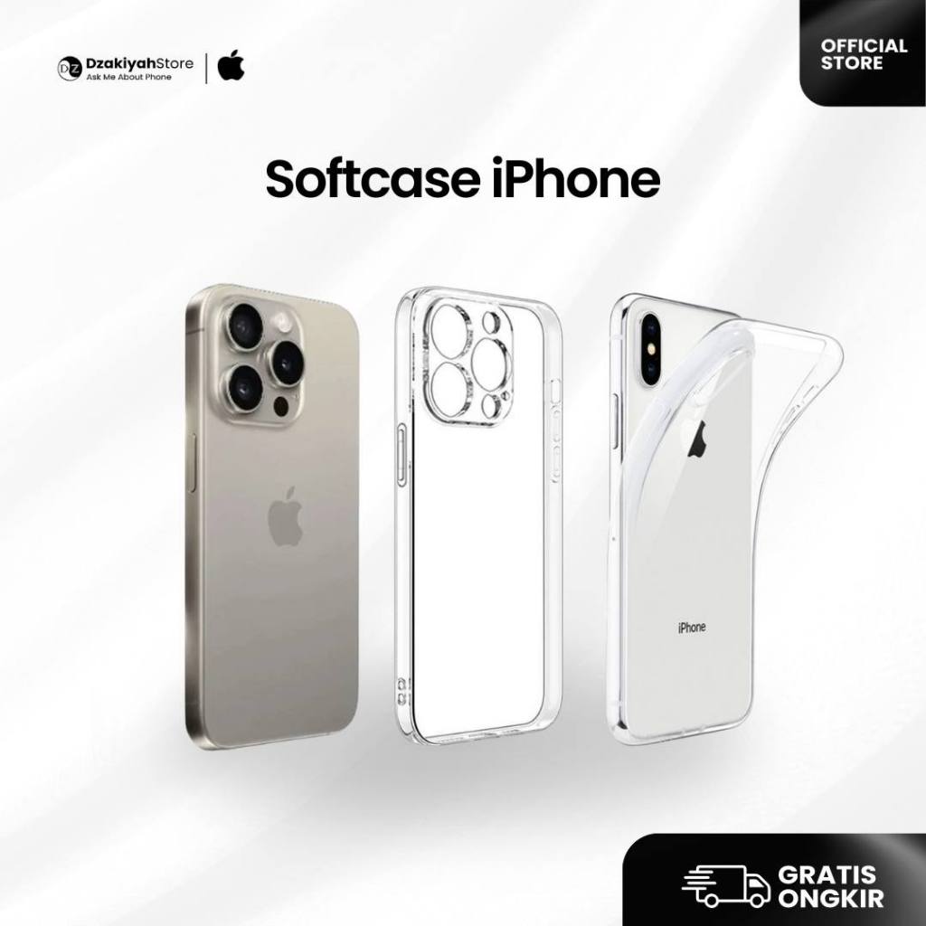 SOFTCASE CLEAR IPHONE ALL TYPE - BENING SILICONE