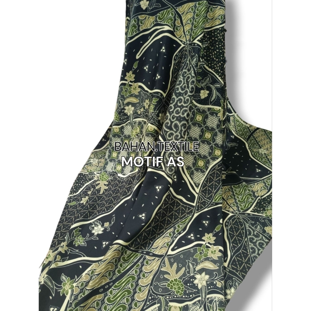 [[BAHAN METERAN]]BAHAN BATIK PRINTING SILKY SUTRA MOTIF AS