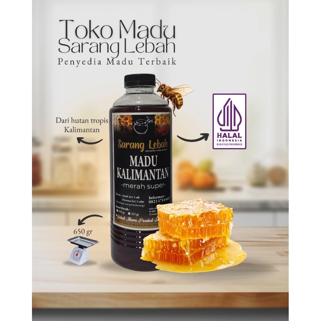 Madu hutan Kalimantan merah super