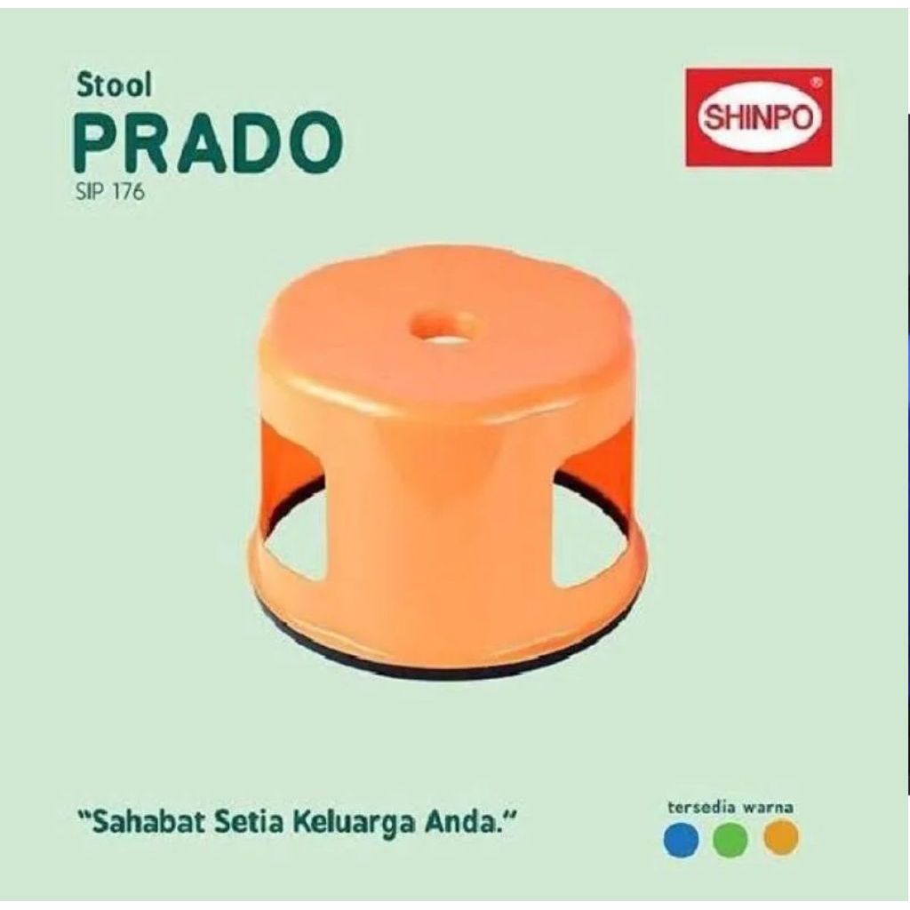 Jengkok Plastik Bulat Shinpo Prado Sip 176/ Kursi jengkok pendek Shinpo bulat