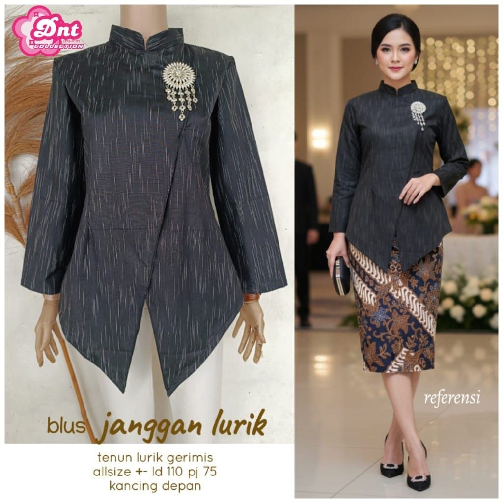 BLUS JANGGAN LURIK / BLUS BATIK PREMIUM / ATASAN BATIK WANITA