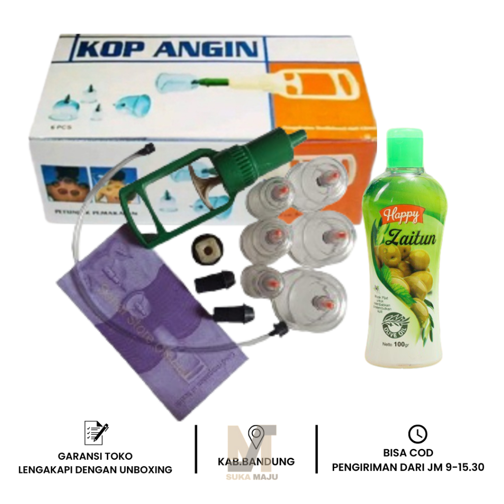 kop angin alat bekam masuk angin lengkap zaitun Bekam Tradisional Terapi Kesehatan Manual 6 Tabung
