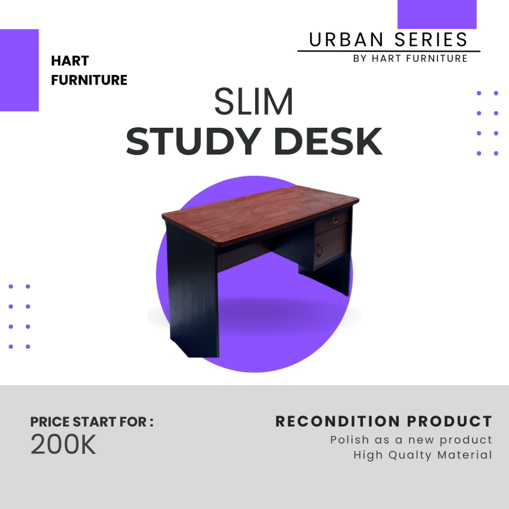 meja kerja/meja kantor/meja belajar(1/2biro)/(1biro) MDF & KAYU SOLID