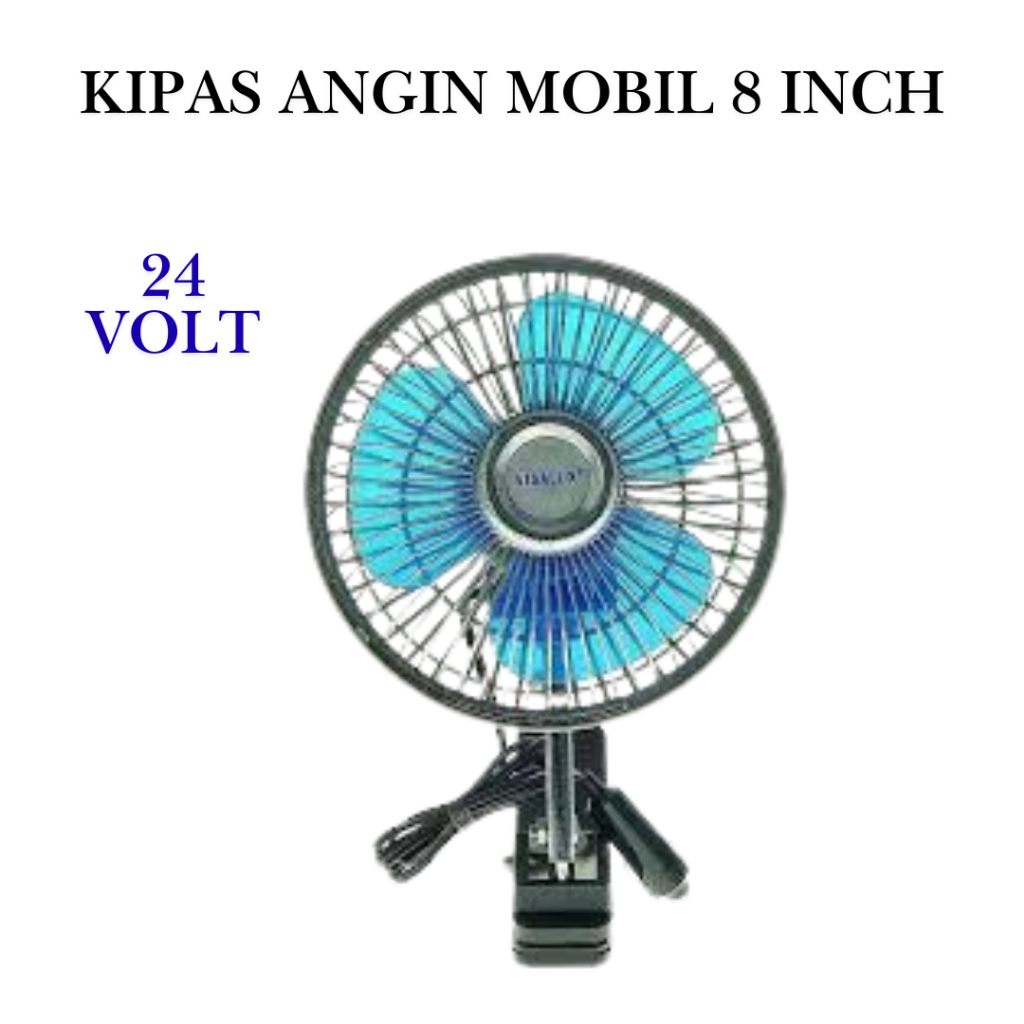 Visalux 8 Inch DC Kipas Angin Mobil 24 Volt Clip
