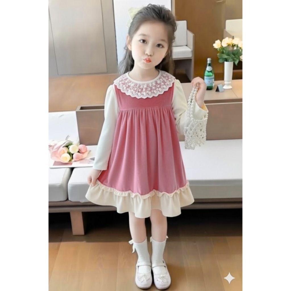 Dress Viral Anak Perempuan Usia 1-4 Tahun | Pakaian Import Bahan Premium Untuk Anak Cewek Model Katu