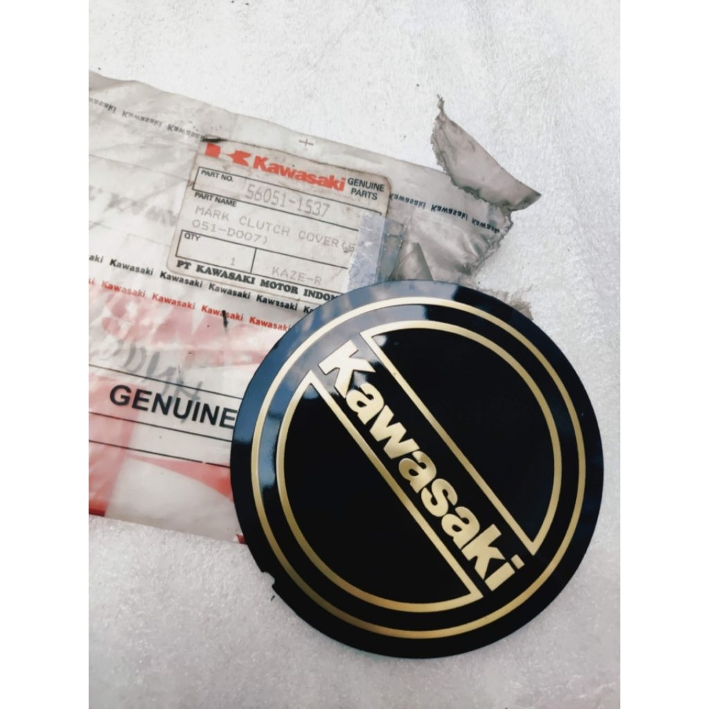 Emblem Logo mesin kiri kanan Ori Kawasaki Kaze Kaze R