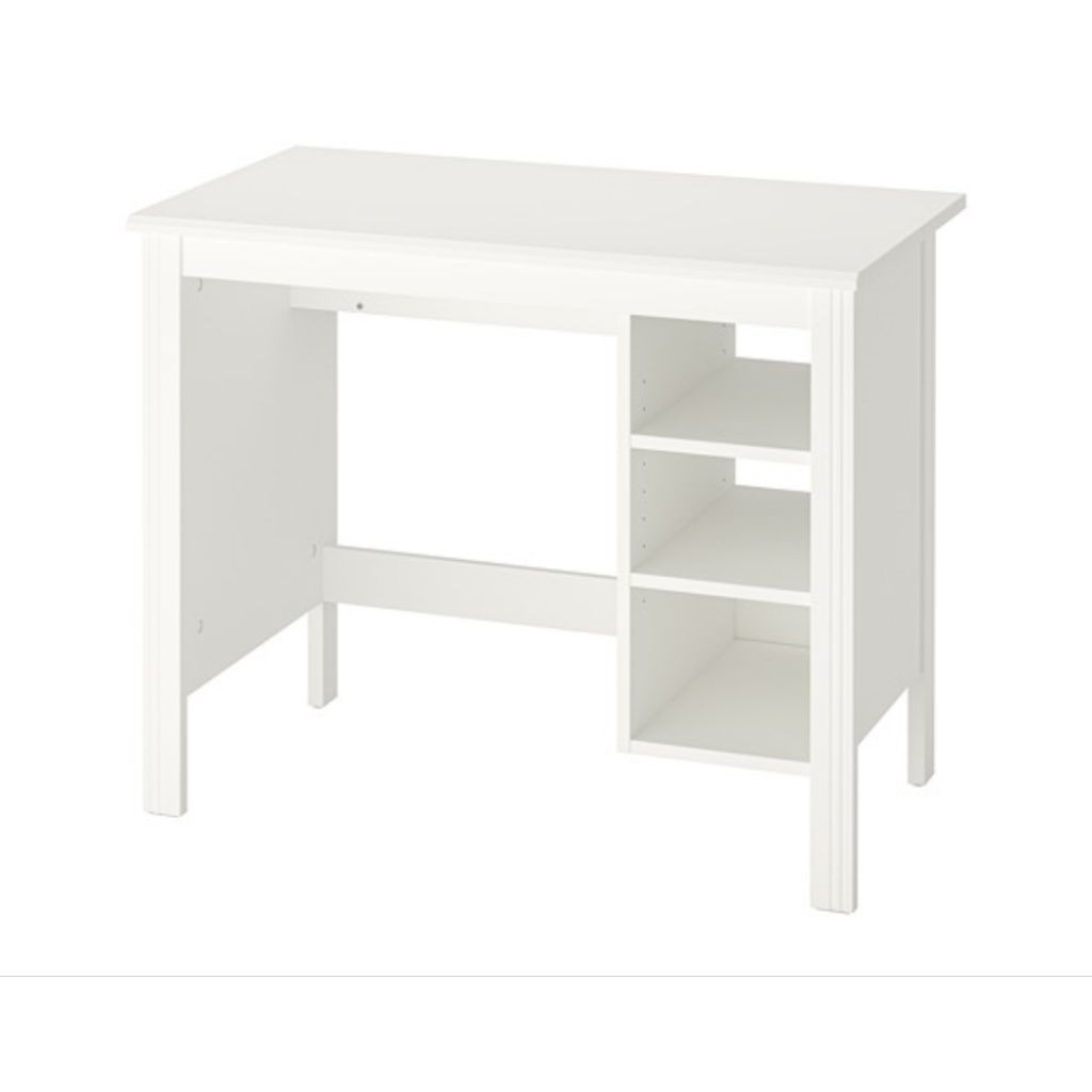 [TokoAcin] Brusali meja putih 90x52cm, meja belajar, meja kerja, meja kayu putih, meja kayu, meja se