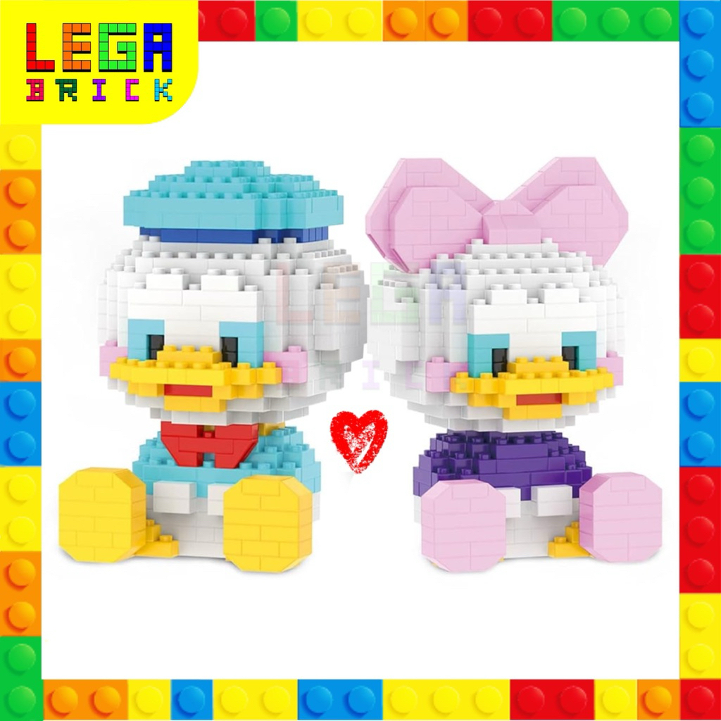 Mini Bricks Donald Duck Daisy Duck 3D Puzzle - Mainan Merakit DIY Koleksi