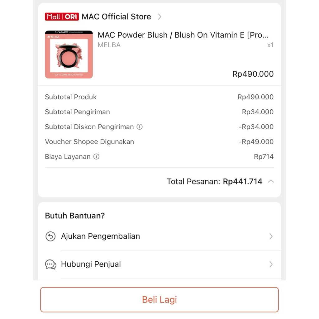 preloved blush on mac melba