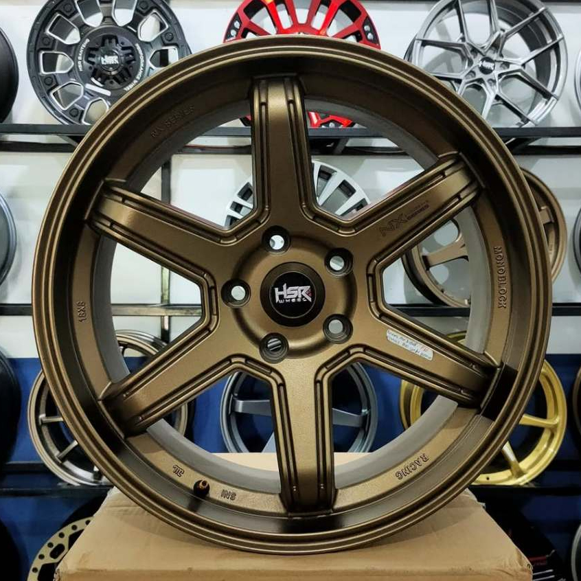 Velg Hsr Minas Ring 18 PCD 5X114 Bronze Velg Mobil Racing Model Jdm PCD 5X114