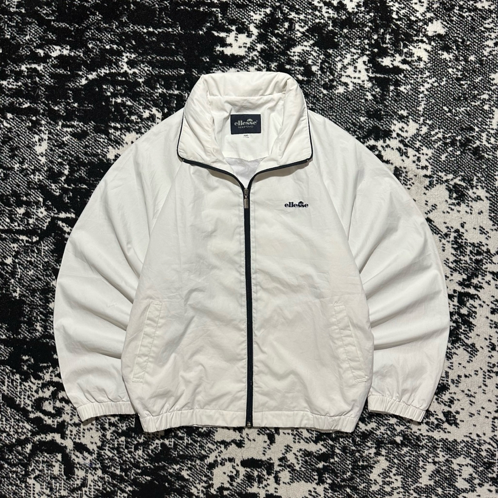 Windbreaker Ellesse white 90's Colorblock Vintage Jacket