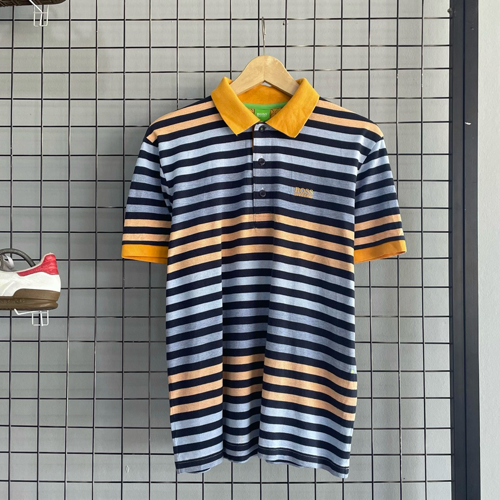 Hugo Boss Stripped Poloshirt / Kaos Kerah Hugo Boss