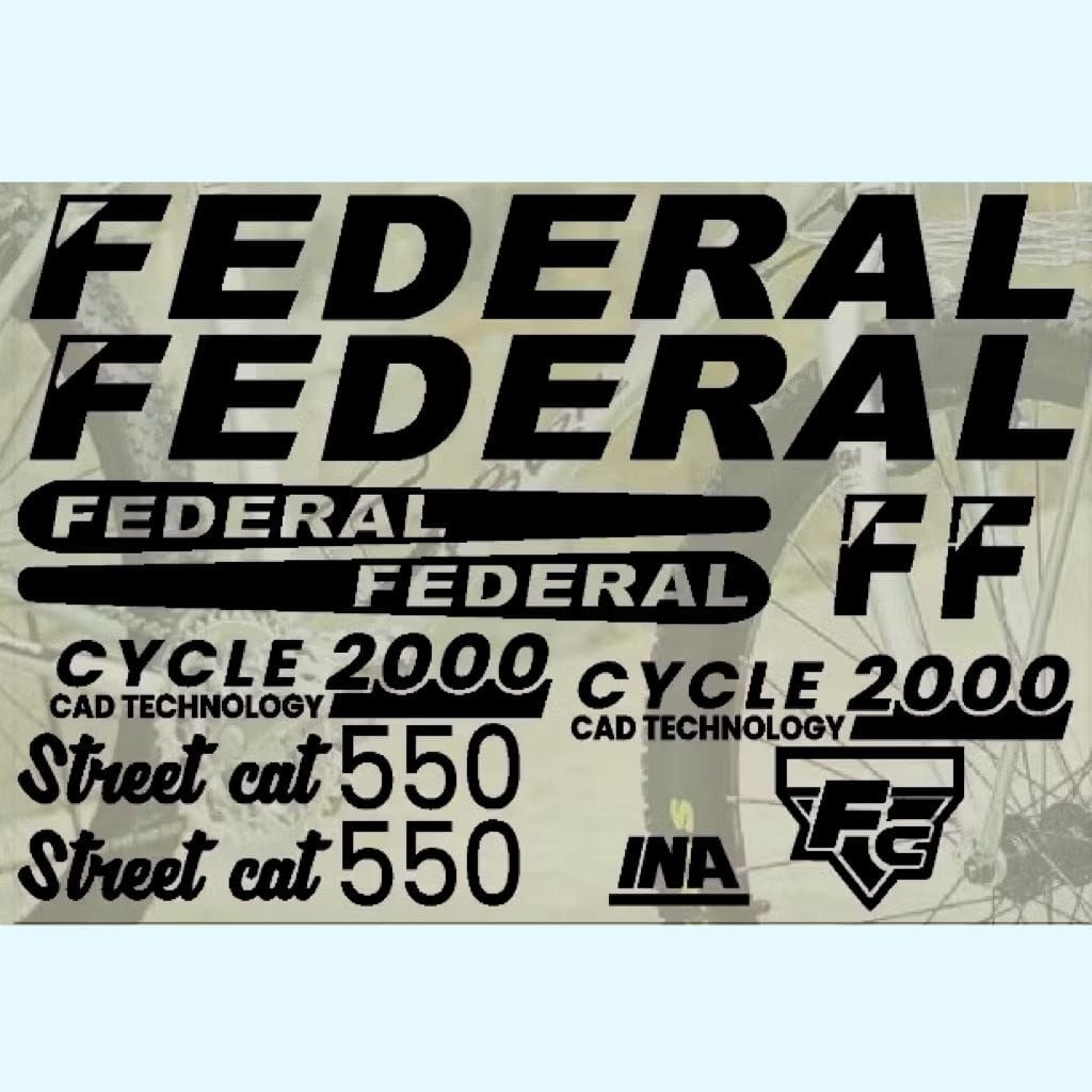 Sticker Sepeda Federal Street Cat 550 Cutting