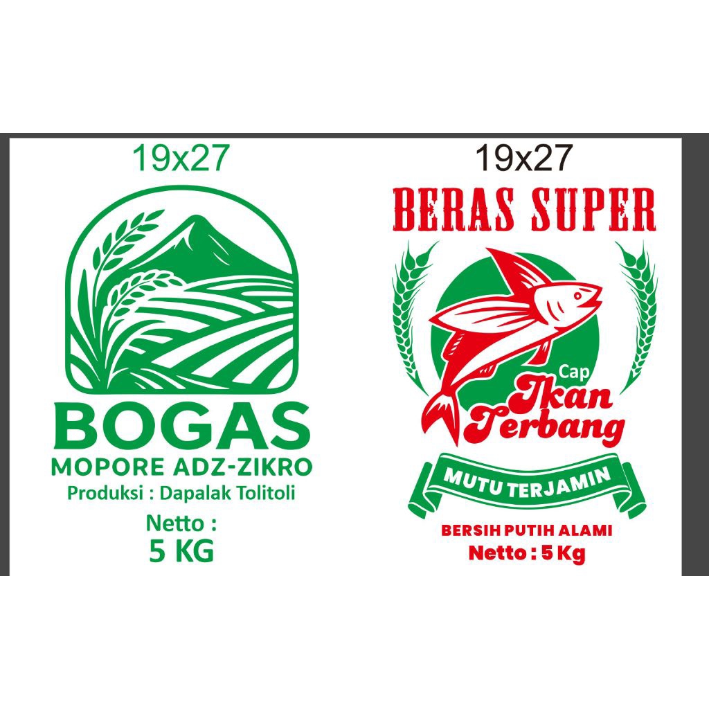 Sablon Karung Beras 5kg Custom