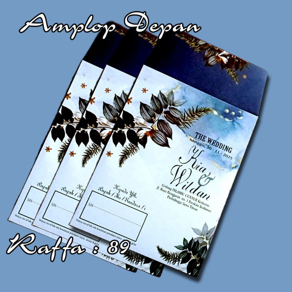 Undangan pernikahan amplop elegan