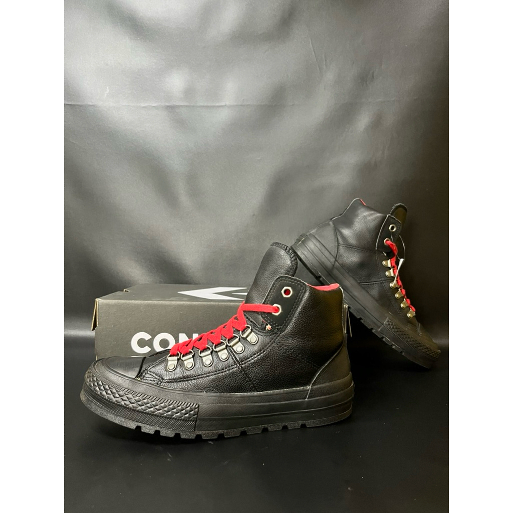 Converse CTAS Street Hiker Black Leather Size 40/25cm