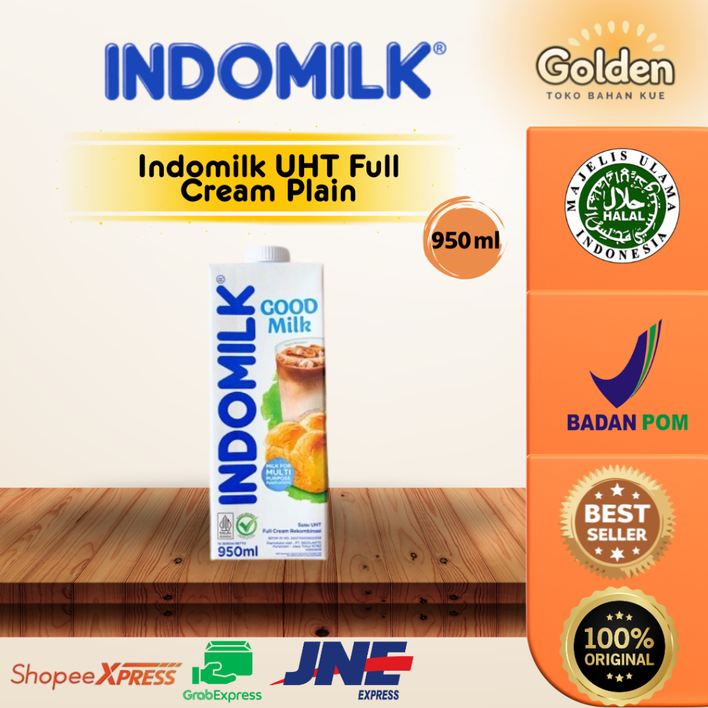 Indomilk UHT Full Cream Plain 950 ml