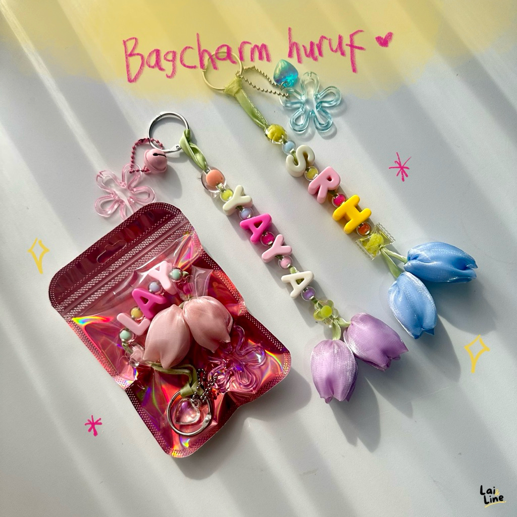 BAGCHARM HURUF | BAGCHARM TALI TULIP | GANCI HURUF
