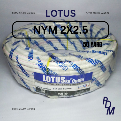 Kabel Listrik Lotus NYM 2x2.5 LOTUSKU CABLE 50 YARD