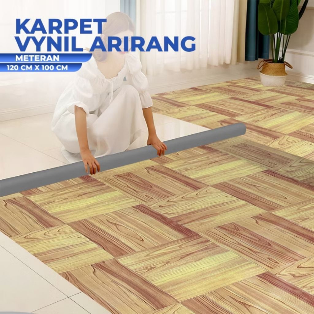 Karpet Lantai Vinyl Motif Kayu