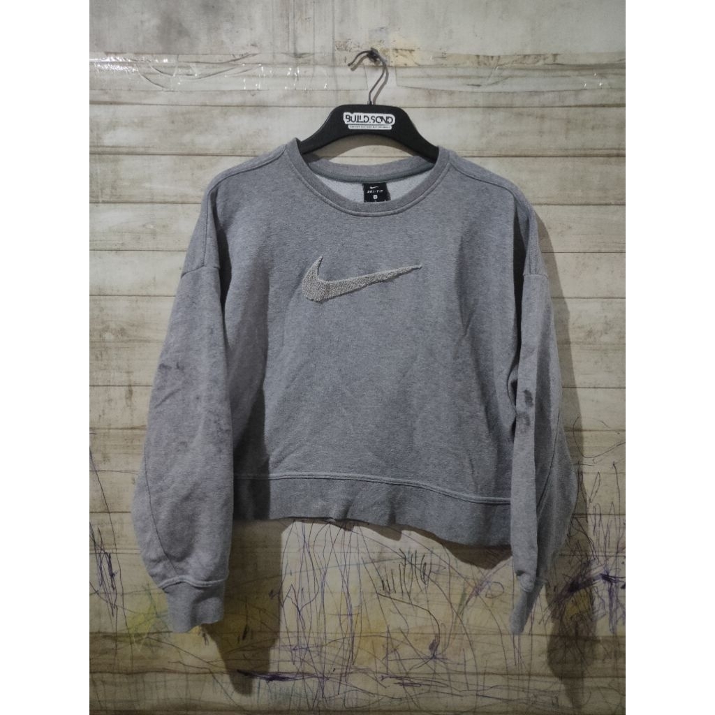 Nike Sportswear Crewneck Grey Boxy Womans Size L