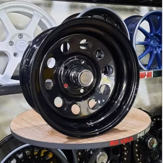 PROMO VELG Modular Black Ring 14 Lebar 7 Inchi Hole 4 PCD 114.3 - Velg Mobil