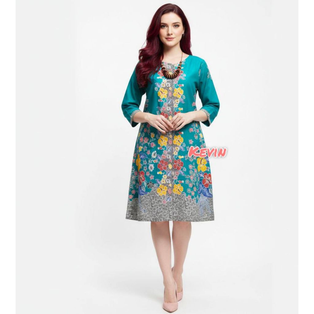Tunik Batik Melati - Tunik Batik Jumbo LD 130 Atasan Batik Wanita