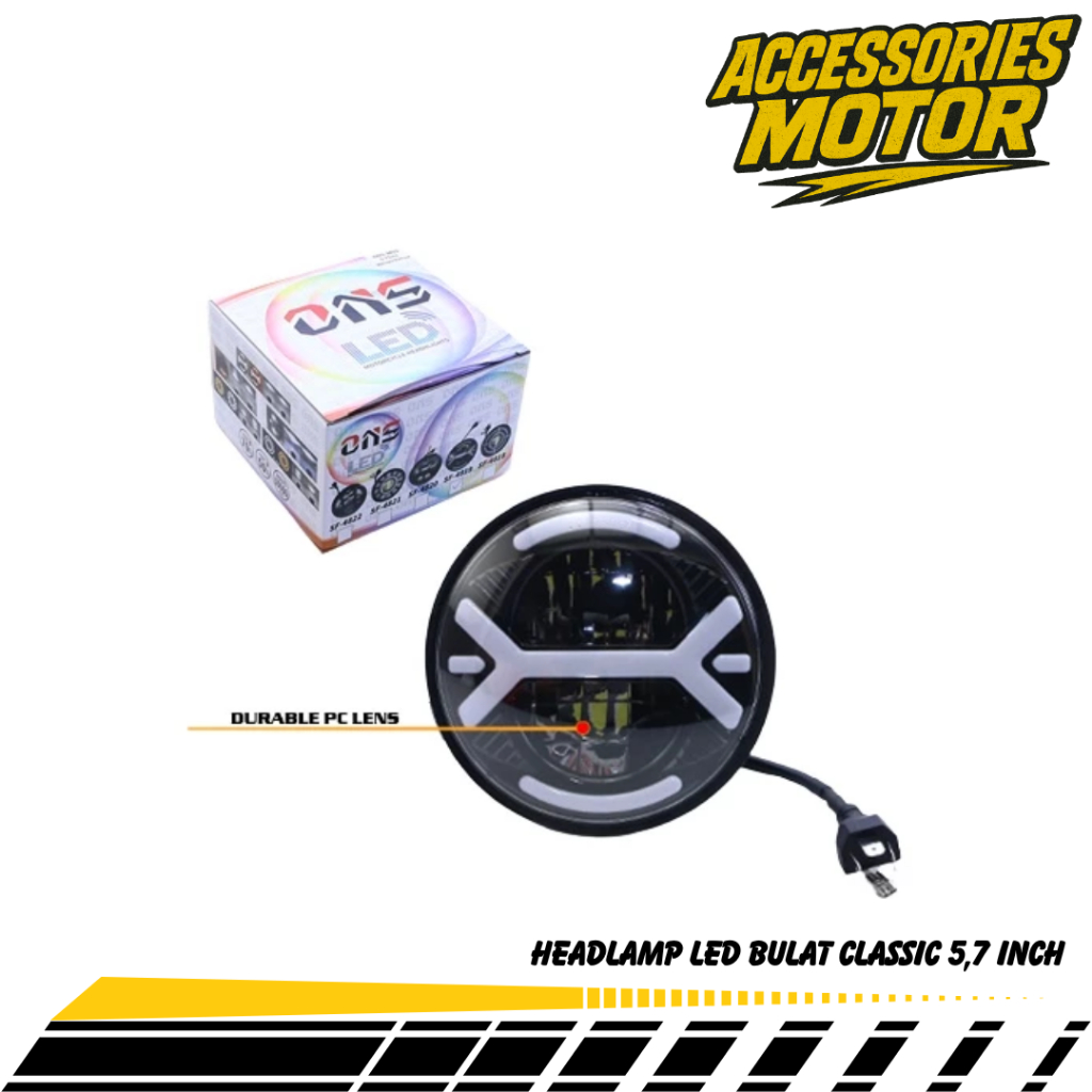 reflektor lampu depan / lampu tembak - LED clasic vespa 5,7inch - LED 5,75 CB PECE VESPA PX LX 2v 3v