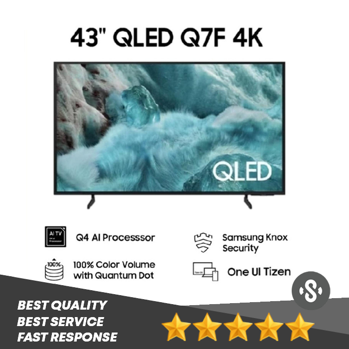 Samsung 43Q7F QLED Smart TV 43 Inch 4K UHD Vision AI - QA43Q7FAAKXXD / QA43Q7F