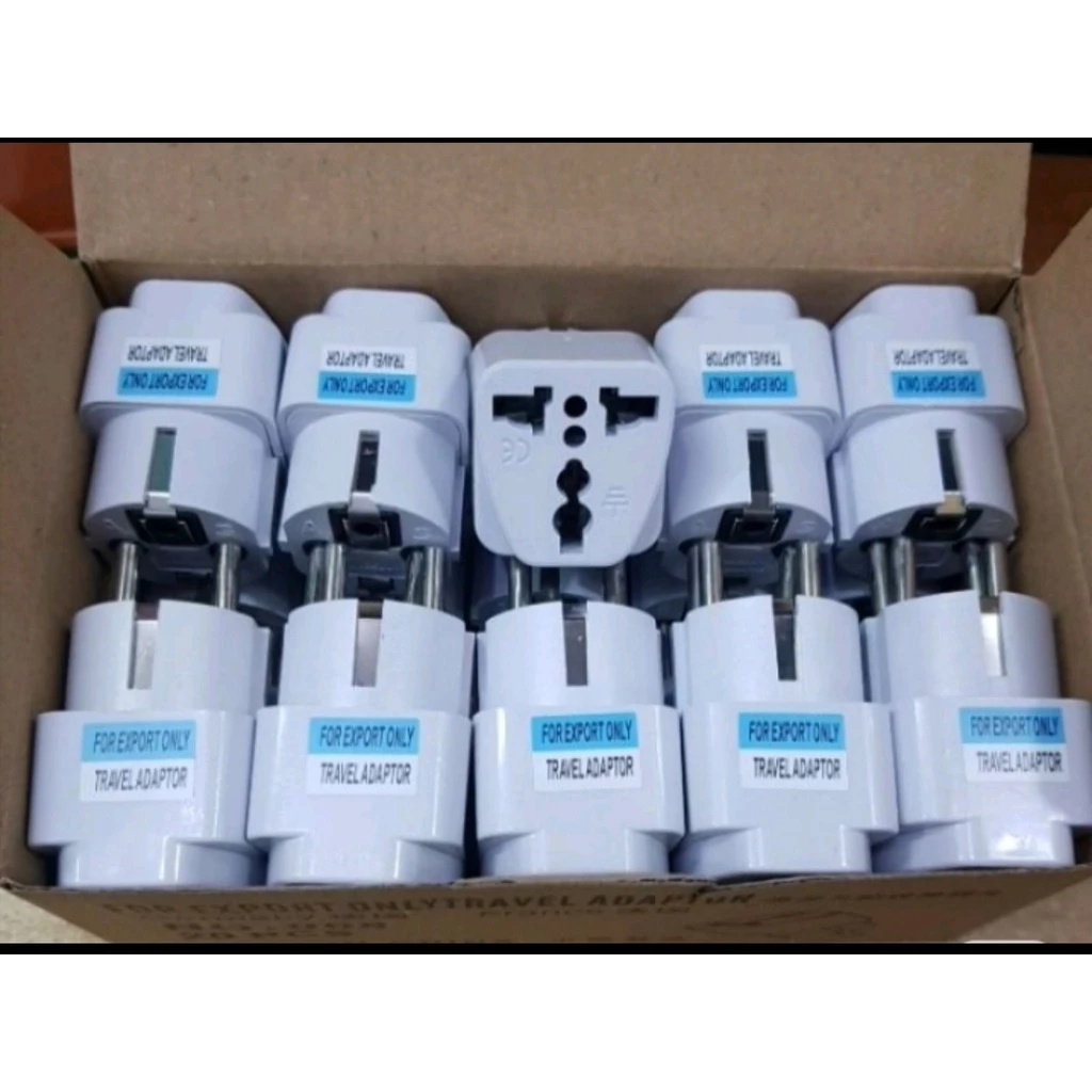 STEKER LISTRIK COLOKAN UNIVERSAL KAKI 3 KE KAKI 2 LUBANG