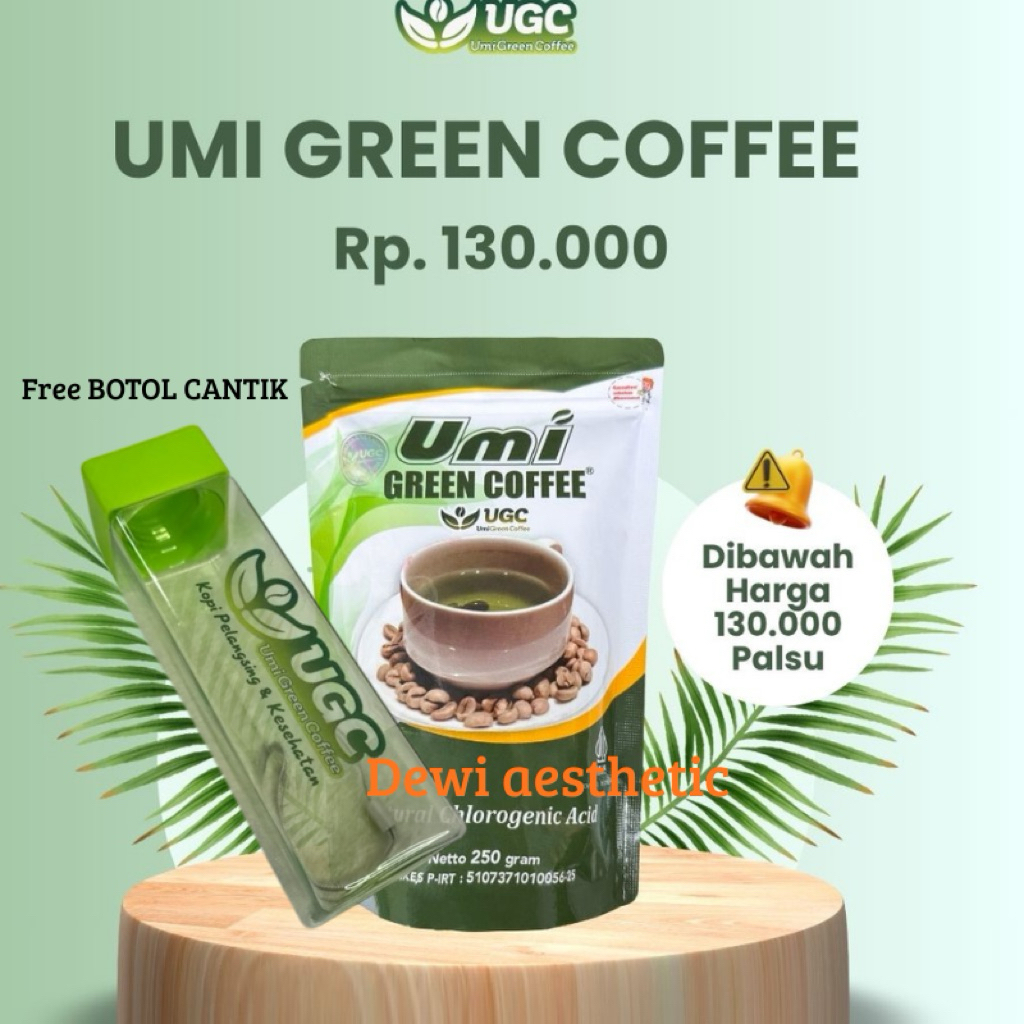 UGC Umi green Coffee Pelangsing Original BPOM 250 Gram Peluntur Lemak Perut
