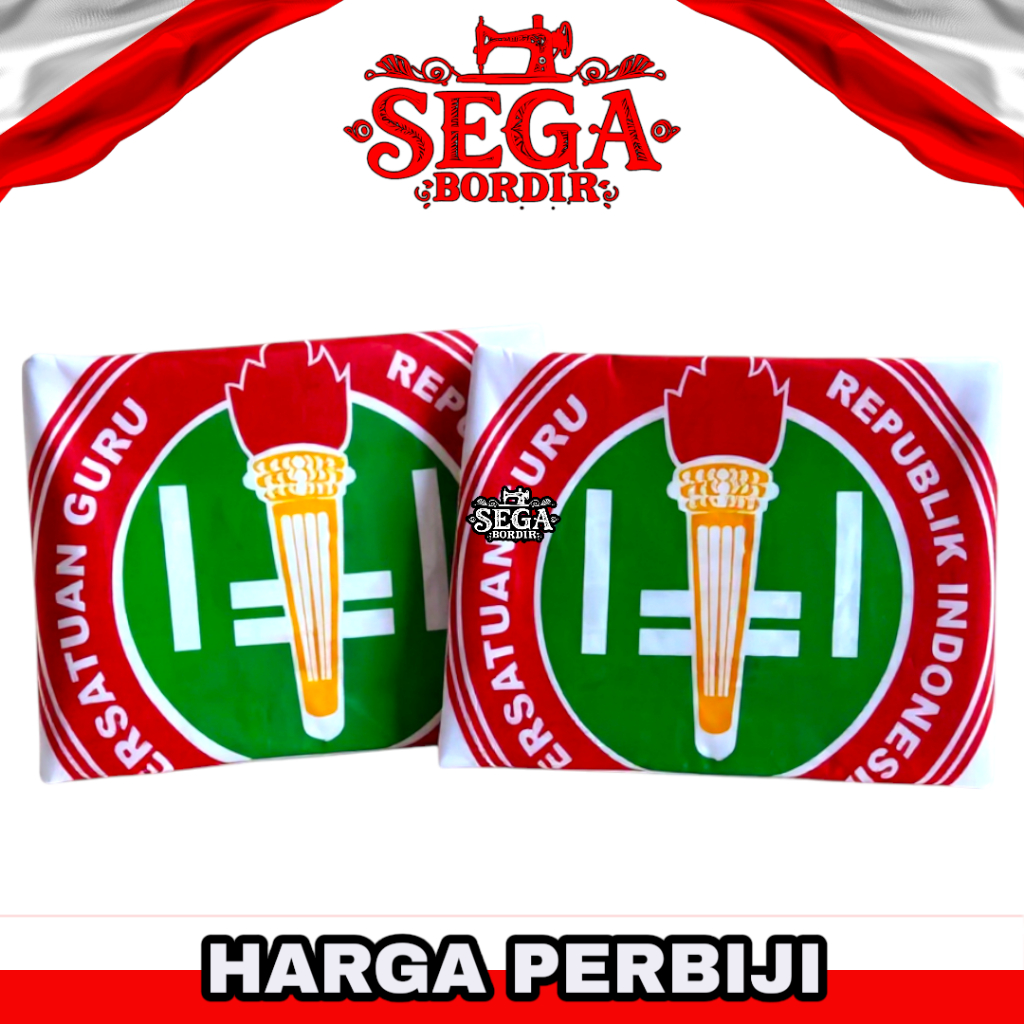 Bendera PGRI besar kecil bahan satin