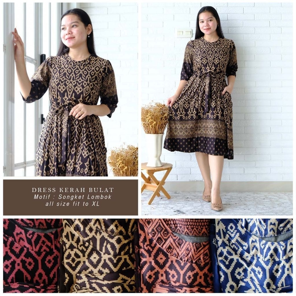 Dress Kerah Bulat Calvin Jeans Jess Nad