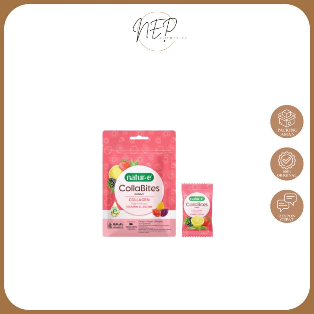 Natur-E CollaBites Pouch Gummy Collagen with Vitamin E & Biotin - 8 Gummy