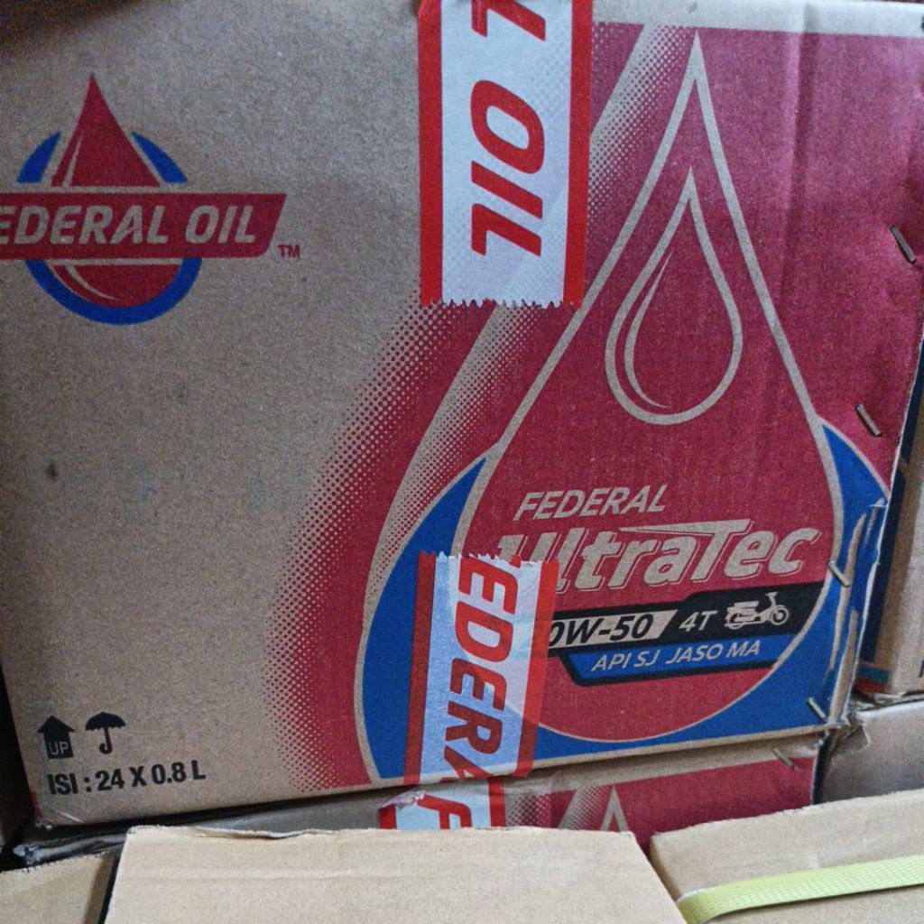 1 dus isi 24 botol oli federal ultratec 0.8 honda