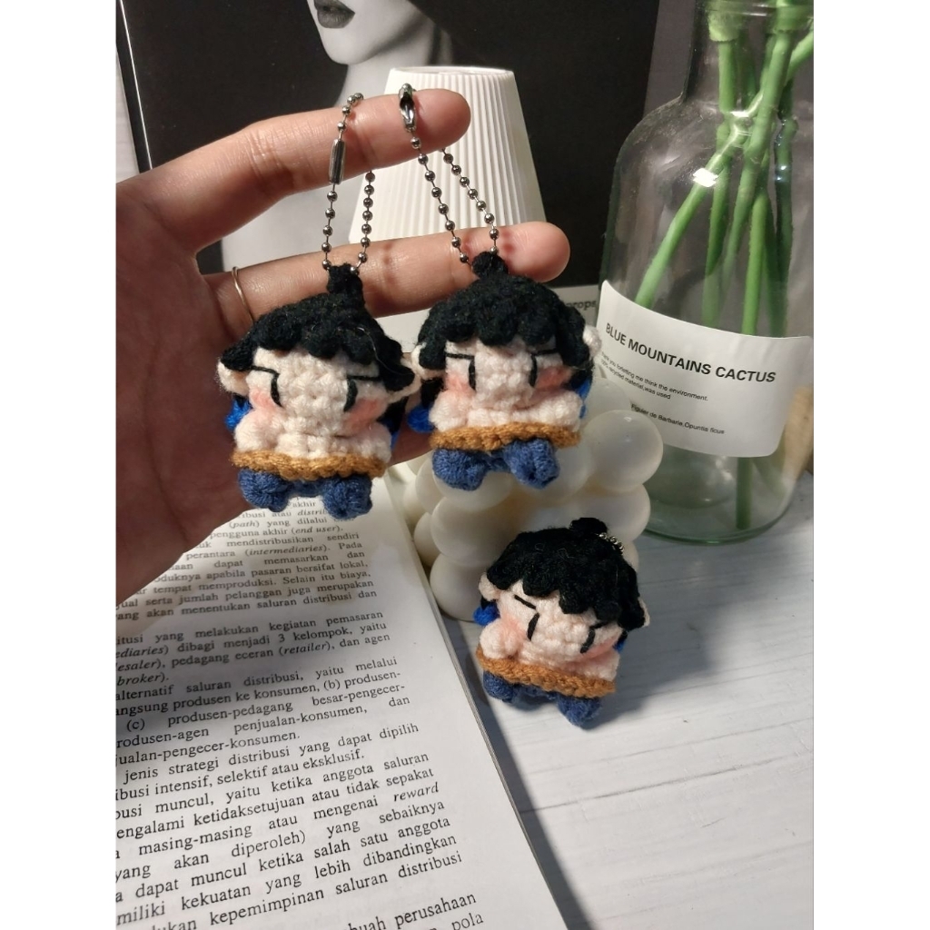 Ganci amigurumi mini inosuke tanpa topeng handmade