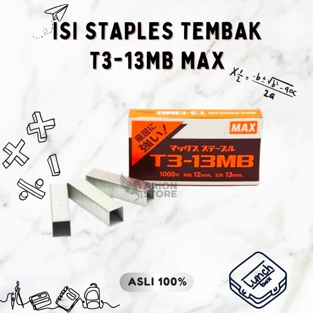 [ARION STORE] STAPLES MAX T3-13MB / ISI STAPLES TEMBAK T3-13MB / ISI TUG TACKER MAX [PAK KECIL]