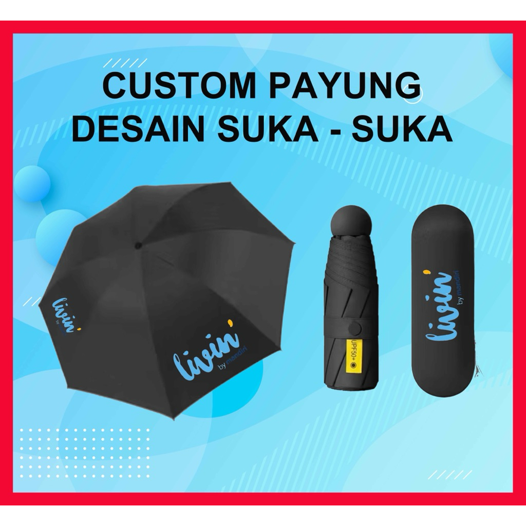 Payung custom sablon payung promosi payung souvenir custom payung