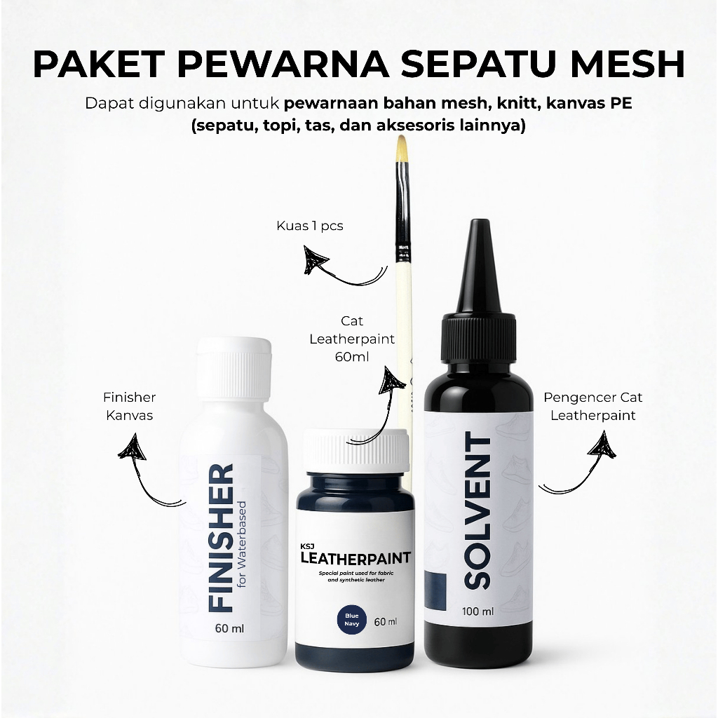 Paket Repaint Sepatu Mesh - KSJ Paint