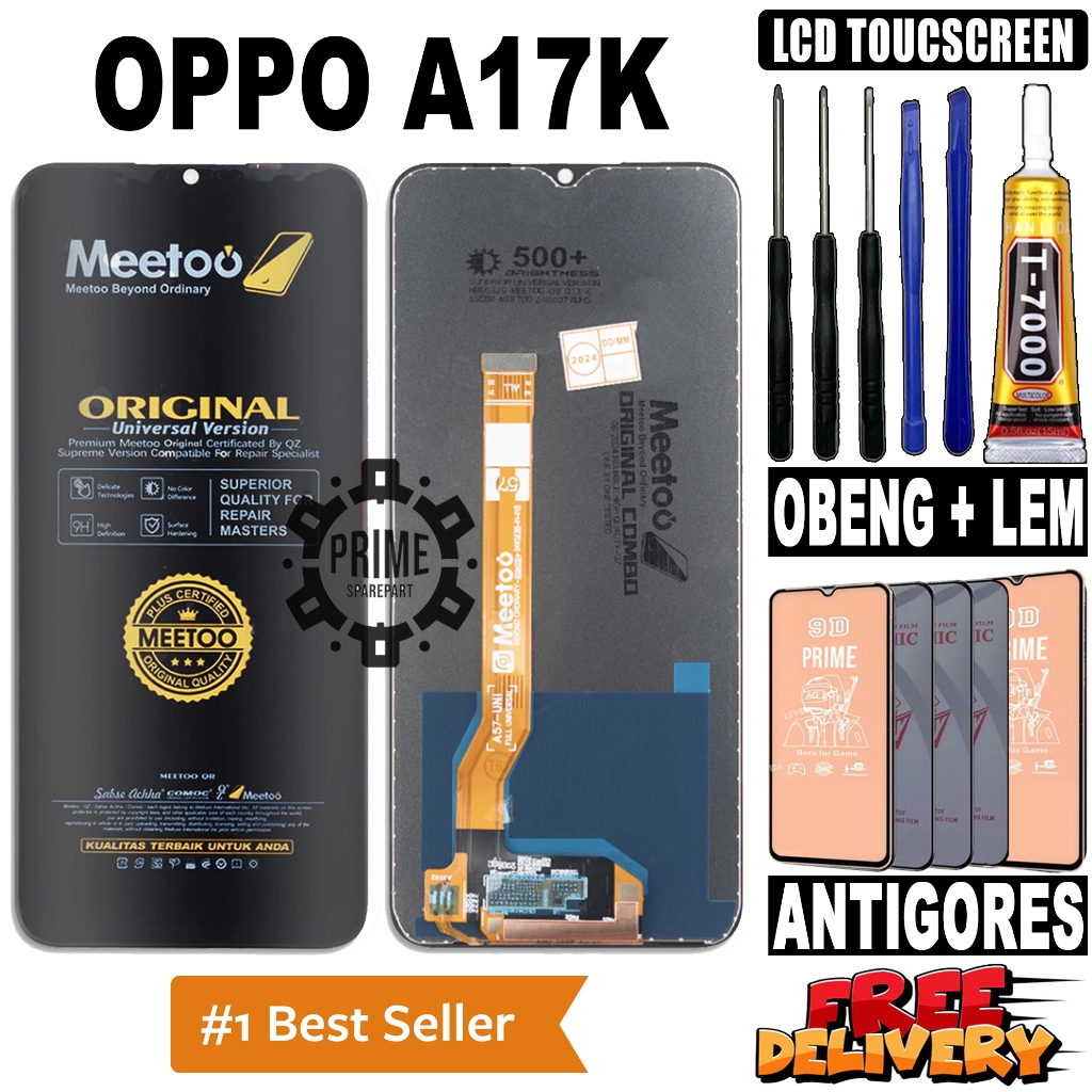LCD OPPO A17K ORIGINAL MEETOO LCD TOUCHSCREEN OPPO A17K FULLSET