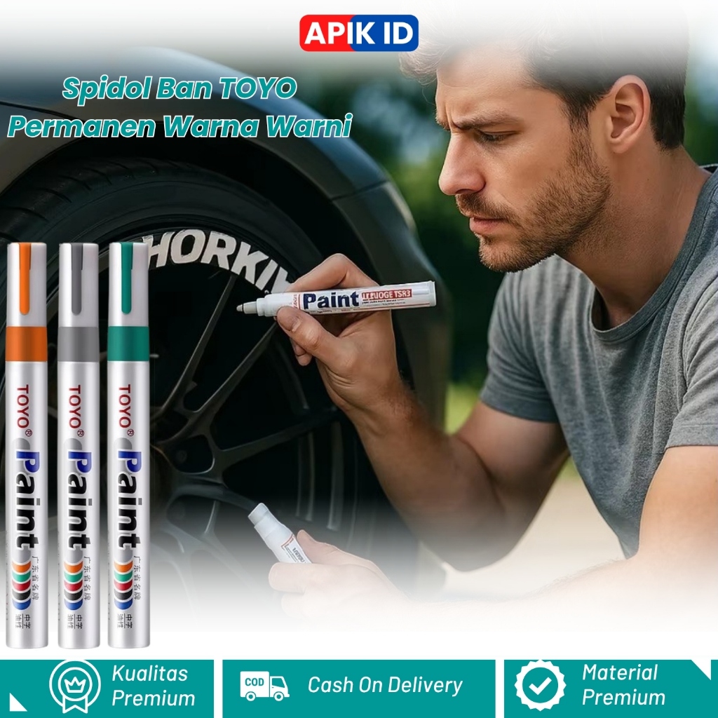 Spidol Ban Motor Mobil Tinta Permanen Warna Warni