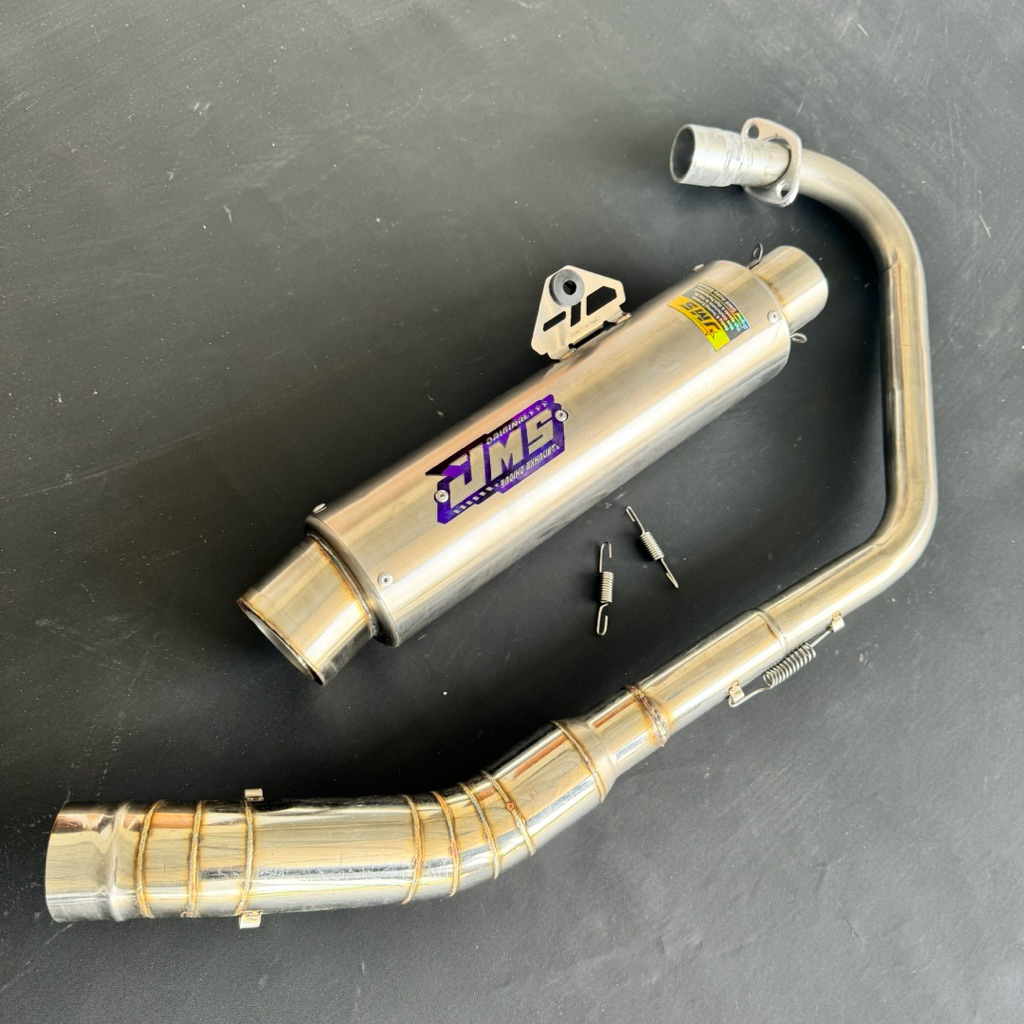 KNALPOT JMS ORIGINAL TYPE DC R9 FOR SATRIA FU.VIXION.GL .CB.MP TIGER SONIC DLL