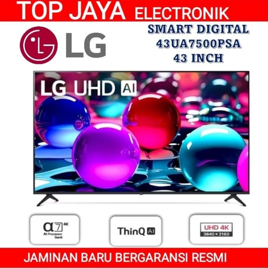 LED TV LG 43 INCH TIPE 43UA7500PSA SMART TV UHD 4K DIGITAL TV/LED LG 43 INCH SMART NEW SERIES