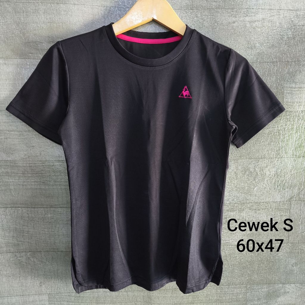 Kaos Jersey Lecoq Sporty Cewek Logo Pink