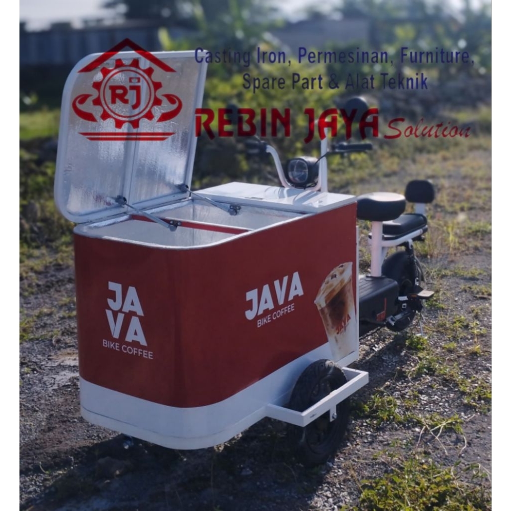 Gerobak Jualan Kekinian power Ebike custom coffe dan minuman
