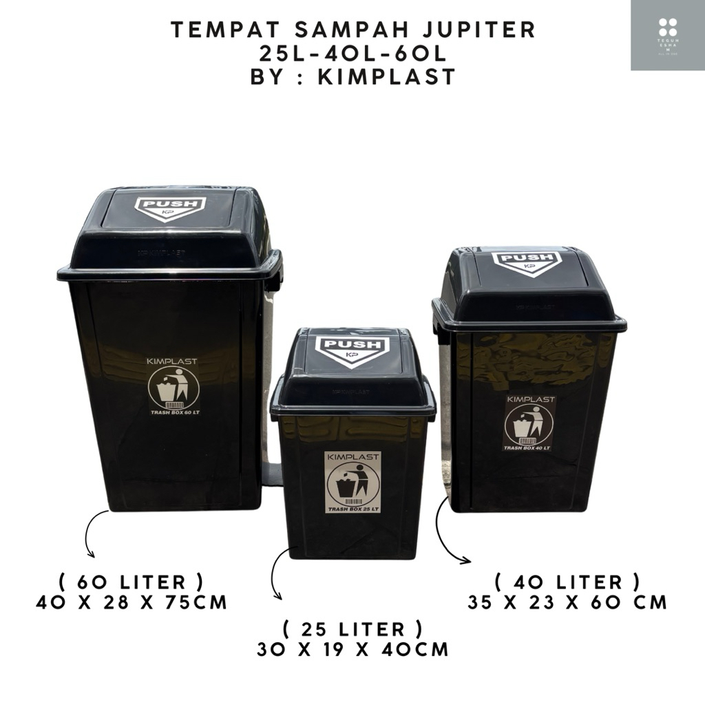 KIMPLAST - Tempat Sampah Jupiter Tempat Sampah Luar Rumah Tempat Sampah Tutup Tempat Sampah Dapur Te