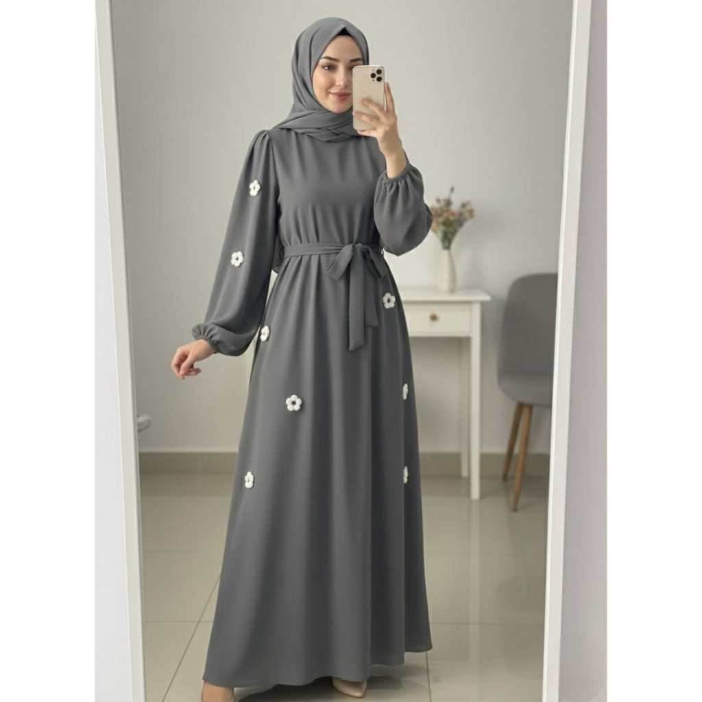 Gamis Cantik Perempuan Terlaris Cocok Untuk Lebaran Glamour Ootd Hangout Remaja Stylish Daily Outfit