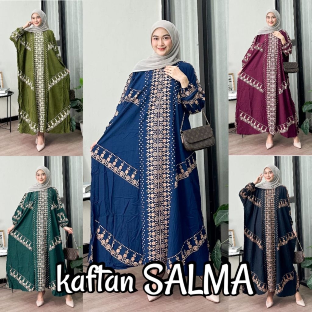 KAFTAN SORAYA BAHAN RAYON SUOER JUMBO LD 160  BAJU MUSLIM KEKINIAN