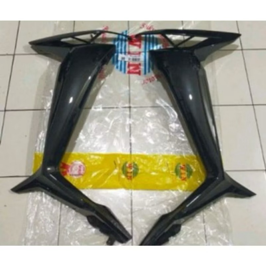 dek sayap samping kanan kiri supra x 125 fi injeksi 2015 2016 hitam glossy